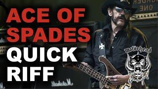 Quick Riff: Motörhead- Ace of Spades