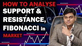 How to Analyse Support & Resistance, Fibonacci in Market using Technical Analysis