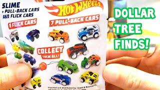 Hot Wheels Mini Pull Back and Flick Key Cars + Slime Toy Only $1 Review! Dollar Tree Store Finds! ️