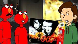Boris, Elmo, and Elmo's Dad play Goldeneye 007 for Nintendo 64