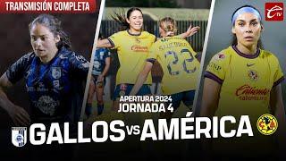 QUERÉTARO VS AMÉRICA | J4 APERTURA 2024 LIGA MX FEMENIL | TRANSMISIÓN COMPLETA | CALIENTE TV 