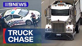 Truck driver arrested in Queensland after police chase | 9 News Australia