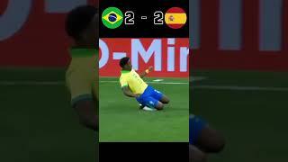 Brazil vs Spain 3 - 3 . Highlights 2024 All & Goals. Frindly Match #shorts #viral #football