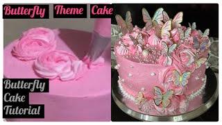 Butterfly cake tutorial/ Butterfly theme Cake #butterflytopper-cake||Topper cake / butterflycakeidea