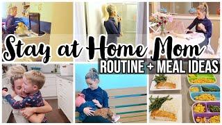 STAY AT HOME MOM ROUTINE + MEAL IDEAS // SAHM MOM OF 3 // TODDLER & BABY SCHEDULE