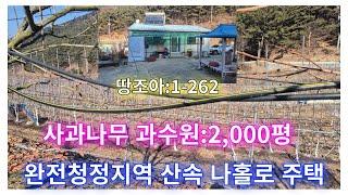 땅조아:1-262] 산속 1급수 청정 지역 과수원 2,000평 딸린 나홀로 창녕촌집 매매