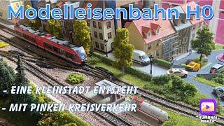 Modelleisenbahn H0,es wird Pink, eine Kleinstadt entsteht #h0 #modelleisenbahn #hobby #fun