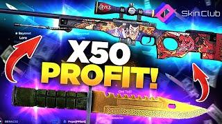 SKINCLUB PULL BEST ITEMS AND X50 BIG PROFIT ?!| SkinClub Promo Code 2024 | SkinClub Case Opening |