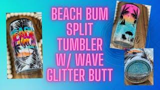 Beach Bum Split w/ Wave Glitter Butt