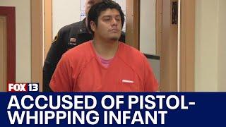 Father accused of pistol-whipping infant son, threatening girlfriend | FOX 13 Seattle