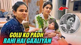 GOLU KO PADH RAHI HAI GAALIYAN || FAMILY FITNESS