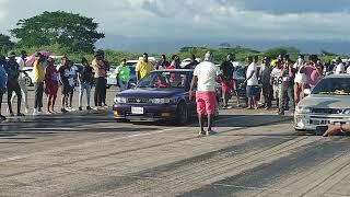 Drag race: nissan sunny vs toyota corolla at Vernamfield