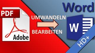 PDF in Word umwandeln und bearbeiten