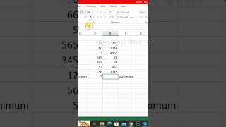 Find Maximum Number in Microsoft Excel #shorts