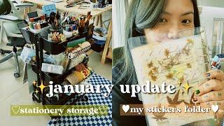 Art Space Tidying and Organization | Sticker Storage Tips | January Cleanup Vlog