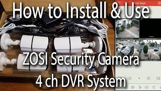 ZOSI 4 channel 1TB Security Camera Instillation & Review