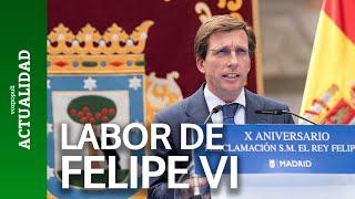 Almeida ensalza la labor de Felipe VI para la convivencia en España
