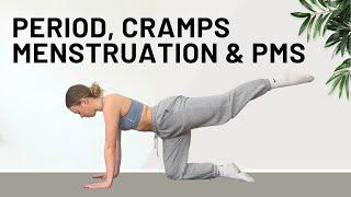 10 MIN SLOW WORKOUT FOR PERIOD / PMS - Ease Period Pain and Bloating