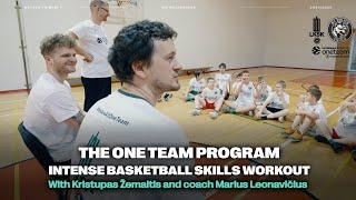 The One Team Program: Žemaitis and Coach Leonavičius joined the practice session