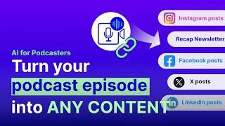 Convert Podcasts to Newsletters & Blogs with AI