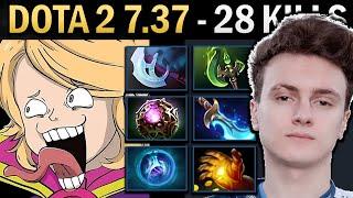 Invoker Dota 7.37 Miracle with 28 Kills and Octarine - TI14