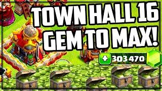 GEM TO MAX Clash of Clans Town Hall 16 Update!