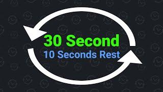 30 Second Interval Timer with 10 Seconds Rest