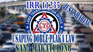 DOBLE PLAKA LAW | CLARIFICATIONS