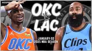 Oklahoma City Thunder vs LA Clippers Full Game Highlights | Jan 2 | 2025 NBA Season