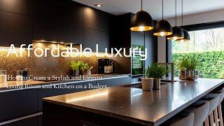 Affordable Luxury: How to Create a Stylish and Elegant Living Room and Kitchen on a Budget