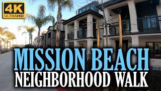 4K MISSION BEACH Neighborhood Walk, SAN DIEGO, CALIFORNIA, USA Virtual Walking Tour UHD 2021