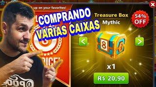 EU VOLTEI Abrindo Várias Caixas do Tesouro Mítico no 8 Ball Pool em Busca do Poder de Coleção 100