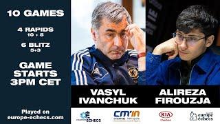 Alireza Firouzja vs Vasyl Ivanchuk  on Europe-echecs ft.CEO Divya Deshmukh Part 1