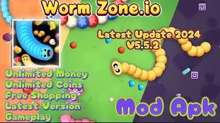 Worms Zone .io | Mod Apk | v5.5.2 | Unlimited Money | Free Shopping