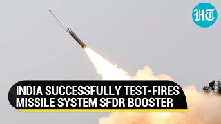 India tests SFDR booster missile system; Intercept aerial threats at supersonic speeds