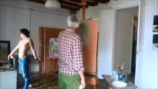 Peter Churcher Working at the Studio