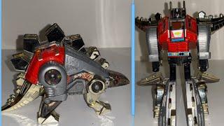 Transformers generation one dinobot snarl complete transformation process video. G1 vintage toy