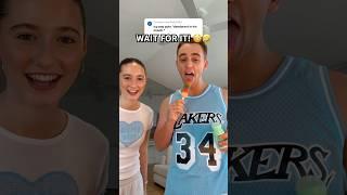 WAIT FOR IT!  Ice Pop vs Deodorant Challenge!  #shorts #couple #funny