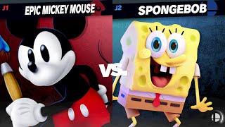Epic Mickey Mouse vs Bob Esponja - Super Smash Bros Ultimate