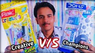 MRP-99 || Flair CREATIVE KIT V/S DOMS CHAMPIONS KIT  || YT STATIONARY ||