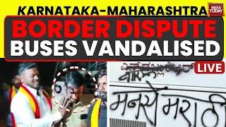 Karnataka-Maharashtra Border Dispute LIVE: Belagavi Border Issue | Government Buses Attacked News