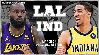 Los Angeles Lakers vs Indiana Pacers Full Game Highlights | Mar 24 | 2024 NBA Season