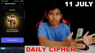 Hamster Kombat Daily Cipher Today 1M Coins 11 July 2024