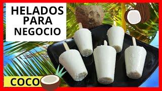 HELADOS DE COCO/ DELICIOSOS HELADOS CASEROS CREMOSOS DE COCO/ COMO HACER HELADOS DE COCO