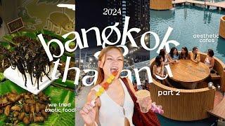 THAILAND VLOG 2024: Exotic Food, Cafe Hopping, & Floating Market || Michelle G.