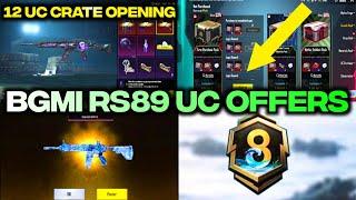  12 UC Crate Opening | Rs89 To Buy Offer UC 180 | A-8 Royal Pass Update | BGMI New Session Here