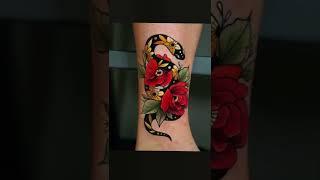 Top 10 Neo-traditional snake tattoos ideas