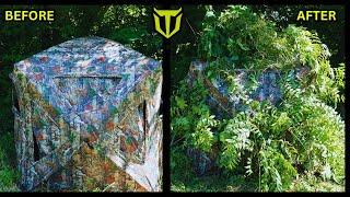 Tidewe 270 See Through Hunting Blind | Brushing in a Blind