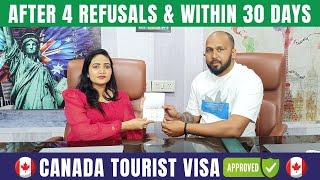 Visa Approved After 4 refusals|| Canada Tourist Visa||