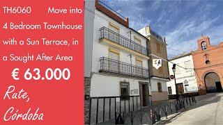 63K, Move into 4 Bed Renovated Quality Townhouse Property for sale in Spain inland Andalucia TH6060